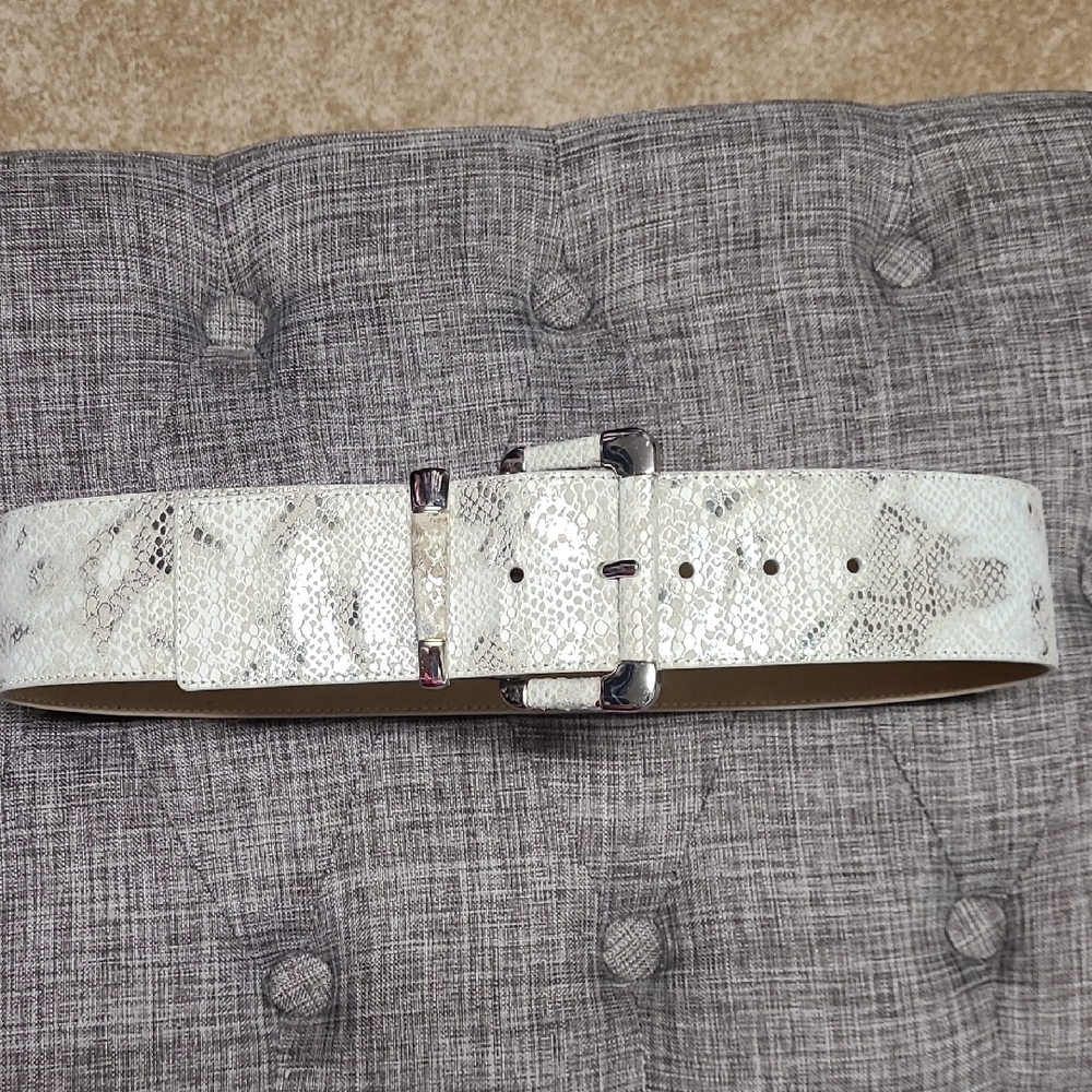 White House Black Market Faux Snake Skin Belt NWOT